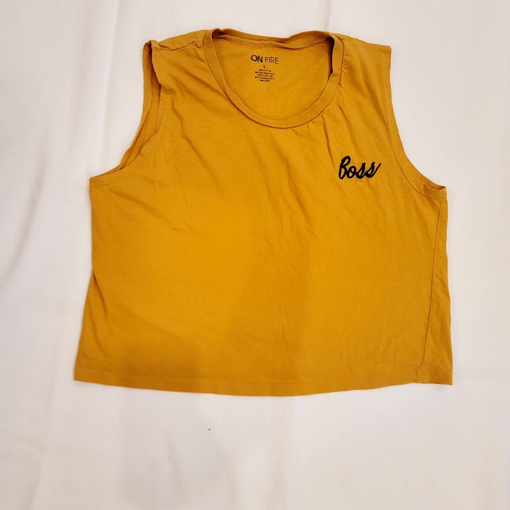 RETRO Mustard Yellow Muscle Tank